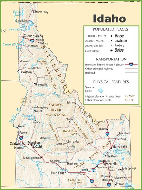 From West Yellowstone, Montana. . Idaho highway mile marker map